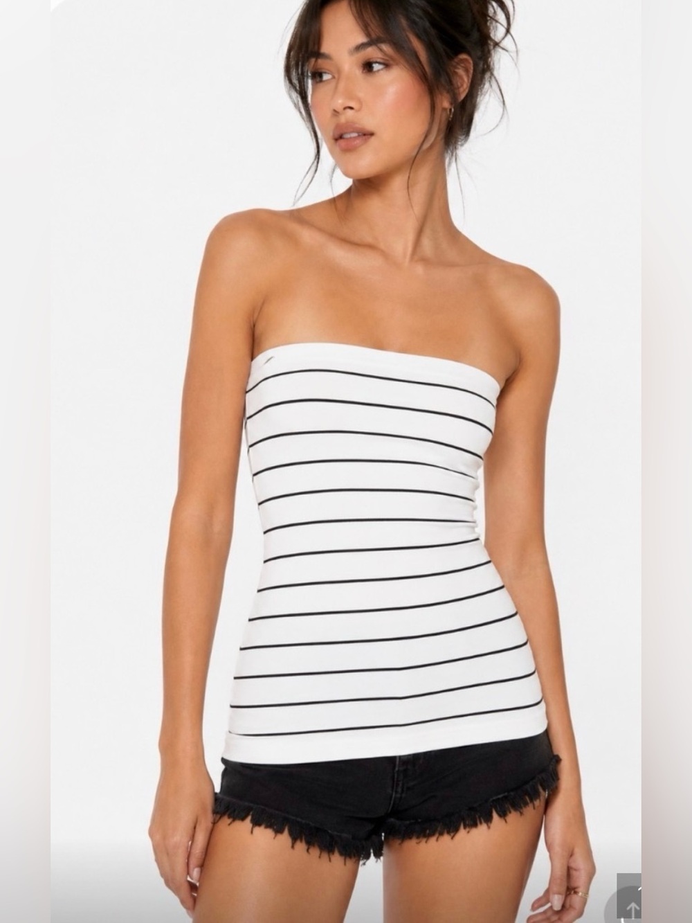 Intimately by Free People NWOT Striped White Strapless Tube Top